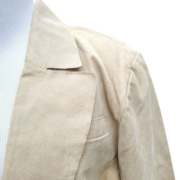 Pamela McCoy Tan Biege Suede Jacket Coat Blazer Sz 1X - Picture 3 of 16